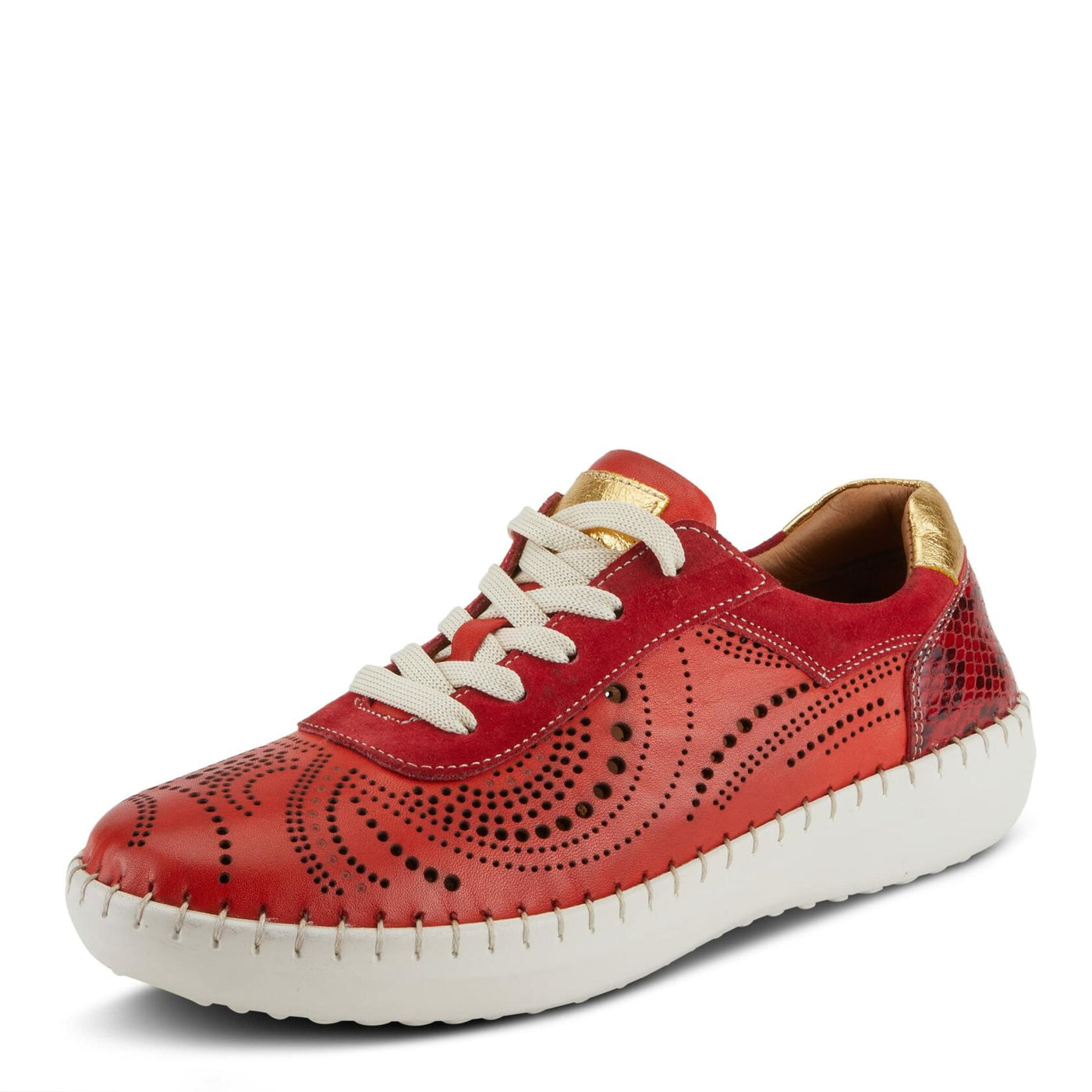 Spring Step Women's Jumilla Lace-Up Shoe Red EU 36 / US 5.5-6