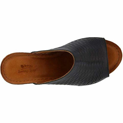 Spring Step Women's CUNACENA Slipper, Black, 6.5-7