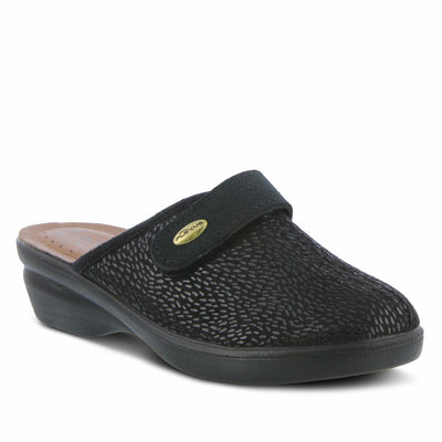 Spring Step Flexus Merula Mules for Women - Comfortable Women's Round Toe Fashion Clogs - Lightweight House Slippers for Woman - Black, 41 EU/9.5-10 M US