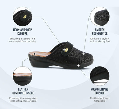 Spring Step Flexus Merula Mules for Women - Comfortable Women's Round Toe Fashion Clogs - Lightweight House Slippers for Woman - EU 41 / US 9.5-10