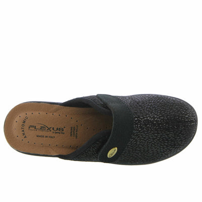 Spring Step Flexus Merula Mules for Women - Comfortable Women's Round Toe Fashion Clogs - Lightweight House Slippers for Woman - Black, 42 EU/10.5-11 M US