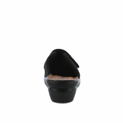 Spring Step Flexus Merula Mules for Women - Comfortable Women's Round Toe Fashion Clogs - Lightweight House Slippers for Woman - Black, 41 EU/9.5-10 M US