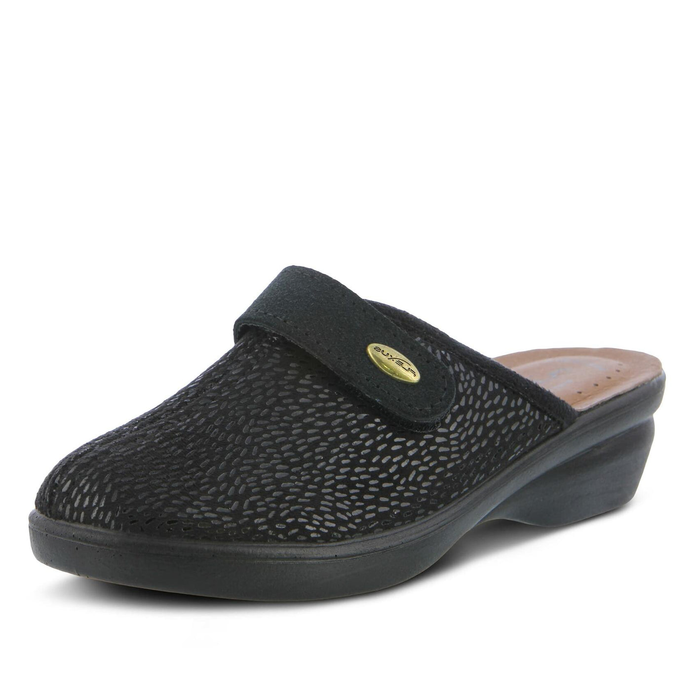Spring Step Flexus Merula Mules for Women - Comfortable Women's Round Toe Fashion Clogs - Lightweight House Slippers for Woman - Black, 42 EU/10.5-11 M US