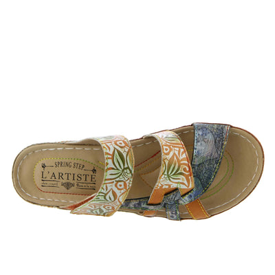 Spring Step L`Artiste Women's Caiman Slide Sandal Camel Multi EU 38 / US 7.5-8