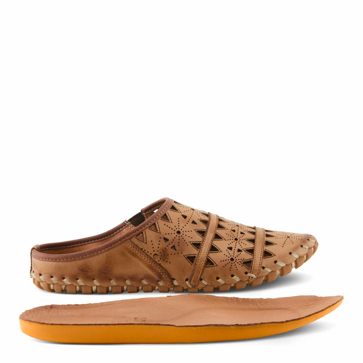 Spring Step Fusalide Slip-On Shoes for Womens - Comfortable Slip-On Shoes with Rubber Outsole - Casual Leather Clogs for Women - Brown EU 41 / US 9.5-10
