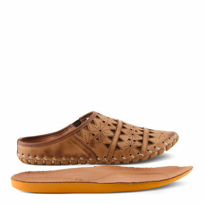 Spring Step Fusalide Slip-On Shoes for Womens - Comfortable Slip-On Shoes with Rubber Outsole - Casual Leather Clogs for Women - Brown EU 41 / US 9.5-10