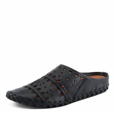 Spring Step Fusalide Slip-On Shoes for Womens - Comfortable Slip-On Shoes with Rubber Outsole - Casual Leather Clogs for Women - Black EU 43 / US 11.5-12
