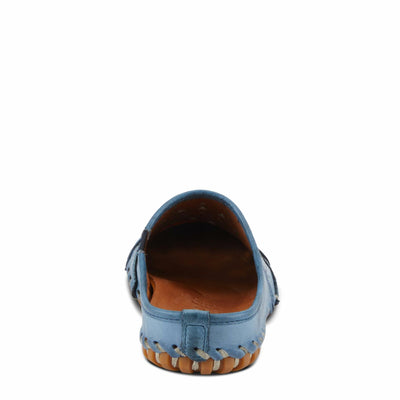 Spring Step Fusalide Slip-On Shoes for Womens - Comfortable Slip-On Shoes with Rubber Outsole - Casual Leather Clogs for Women - Blue EU 43 / US 11.5-12
