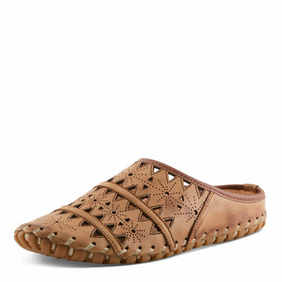 Spring Step Fusalide Slip-On Shoes for Womens - Comfortable Slip-On Shoes with Rubber Outsole - Casual Leather Clogs for Women - Brown EU 41 / US 9.5-10