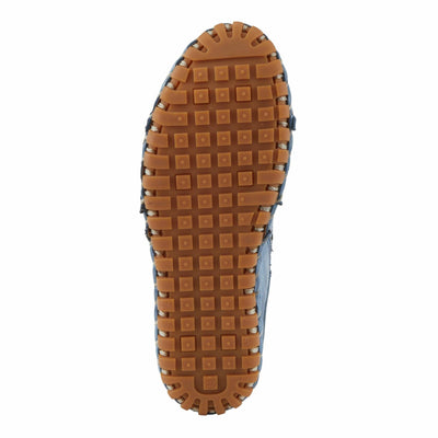 Spring Step Fusalide Slip-On Shoes for Womens - Comfortable Slip-On Shoes with Rubber Outsole - Casual Leather Clogs for Women - Blue EU 43 / US 11.5-12
