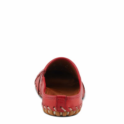 Spring Step Fusalide Slip-On Shoes for Womens - Comfortable Slip-On Shoes with Rubber Outsole - Casual Leather Clogs for Women - Red EU 40 / US 9