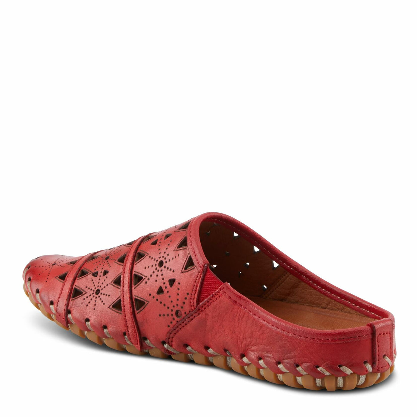 Spring Step Fusalide Slip-On Shoes for Womens - Comfortable Slip-On Shoes with Rubber Outsole - Casual Leather Clogs for Women - Red EU 44 / US 12.5-13
