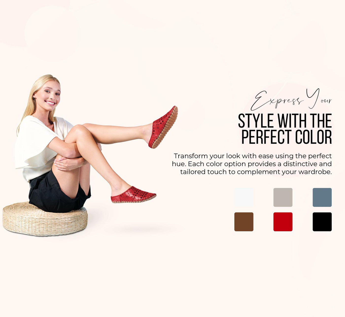 Spring Step Fusalide Slip-On Shoes for Womens - Comfortable Slip-On Shoes with Rubber Outsole - Casual Leather Clogs for Women - Red EU 40 / US 9