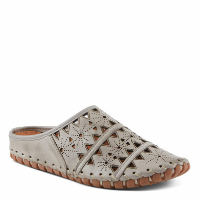 Spring Step Fusalide Slip-On Shoes for Womens - Comfortable Slip-On Shoes with Rubber Outsole - Casual Leather Clogs for Women - Grey EU 43 / US 11.5-12