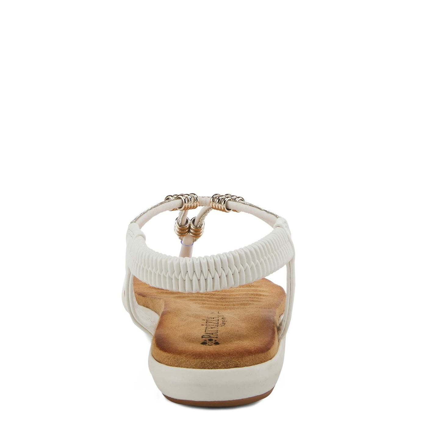Patrizia Women's Exquisitic Flat Sandal, White, 10.5-11