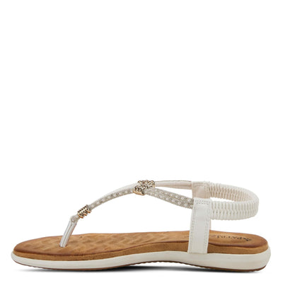 Patrizia Women's Exquisitic Flat Sandal, White, 7.5-8
