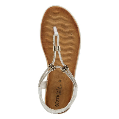 Patrizia Women's Exquisitic Flat Sandal, White, 10.5-11