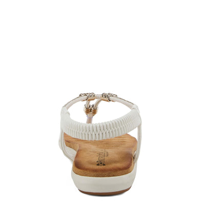 Patrizia Women's Exquisitic Flat Sandal, White, 7.5-8