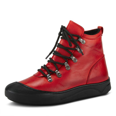 Spring Step Women's Darleen Ankle Boot, Red, 6.5-7