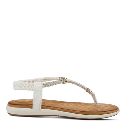 Patrizia Women's Exquisitic Flat Sandal, White, 7.5-8