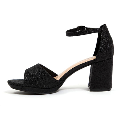 Ninety Union Jazzy Glitzy Open Till Close Back Sandal, Black, 5