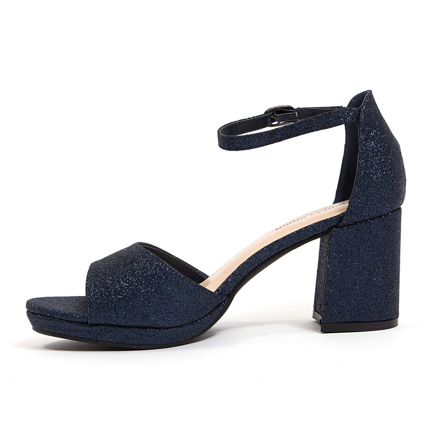Ninety Union Jazzy Glitzy Open Till Close Back Sandal, Navy, 8