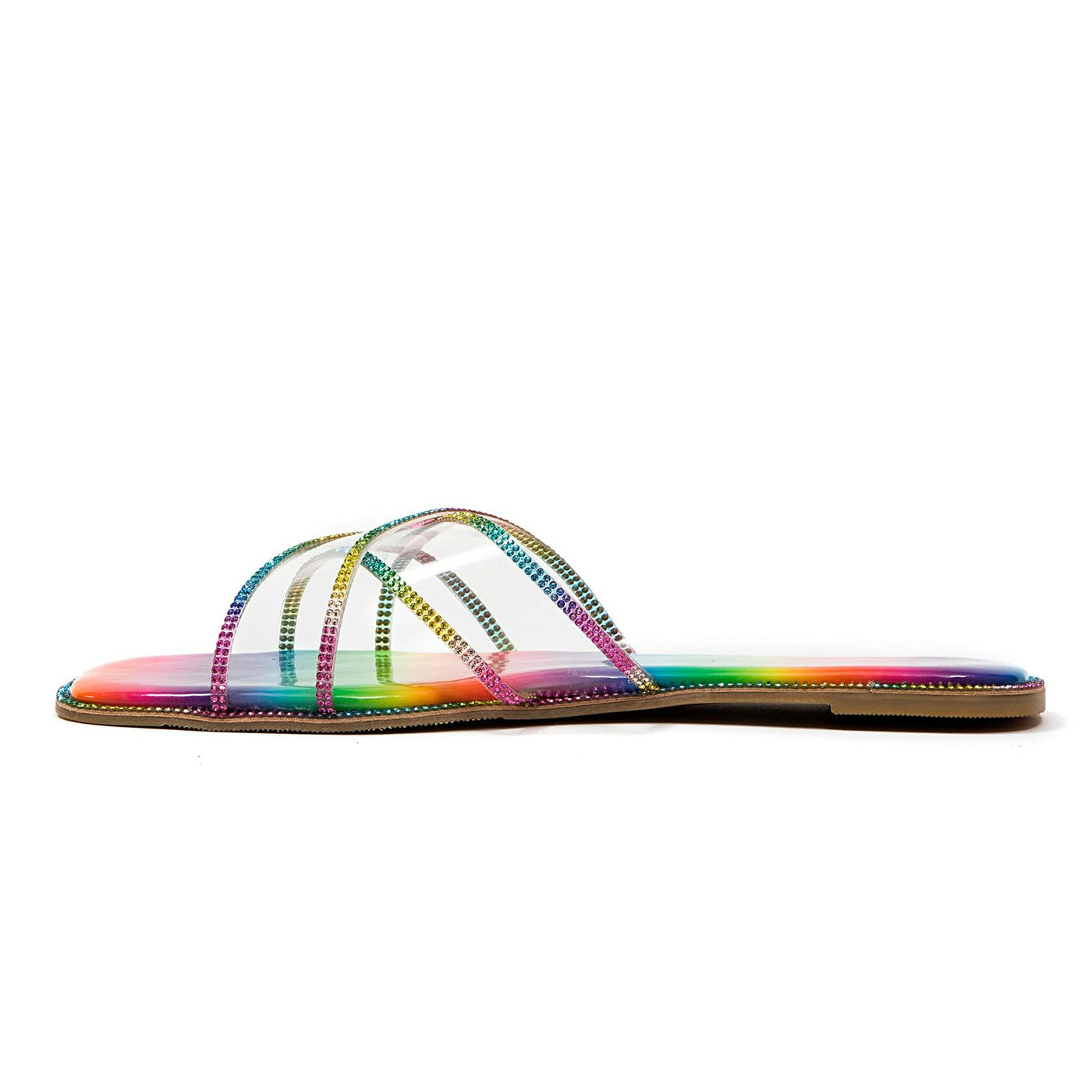 Ninety Union Atlanta Criss Cross Flat Slide With Studded Trim, Multi, 6