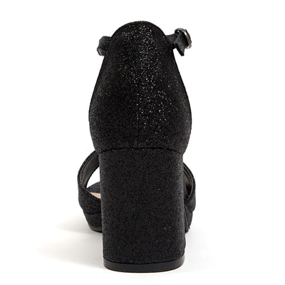 Ninety Union Jazzy Glitzy Open Till Close Back Sandal, Black, 5