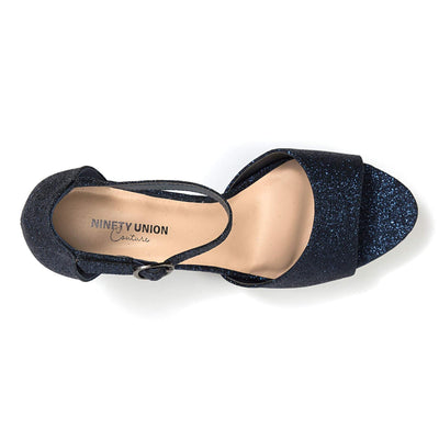 Ninety Union Jazzy Glitzy Open Till Close Back Sandal, Navy, 8