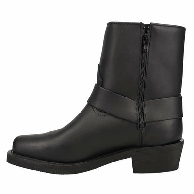 Dingo Boots Mens Rev Up Harness Motorcycle Boots Ankle - Black - Size 8.5 D