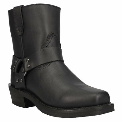 Dingo Boots Mens Rev Up Harness Motorcycle Boots Ankle - Black - Size 8.5 D