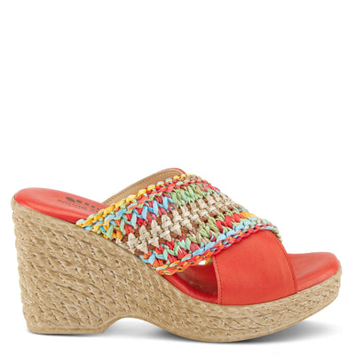 Spring Step Women's Fazzina Slide Wedge Sandal Red EU 35 / US 5