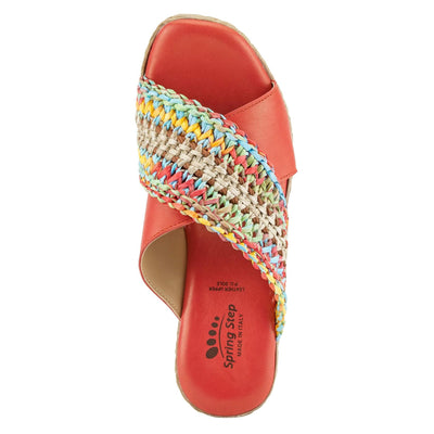 Spring Step Women's Fazzina Slide Wedge Sandal Red EU 35 / US 5