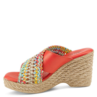 Spring Step Women's Fazzina Slide Wedge Sandal Red EU 35 / US 5