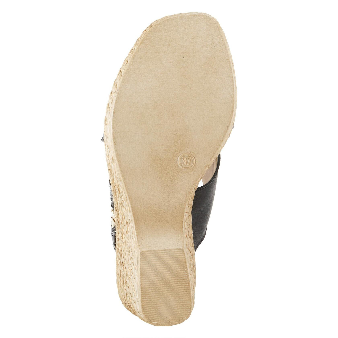 FAZZINA CRYSS-CROSS LEATHER WEDGE SLIDES BY SPRING STEP