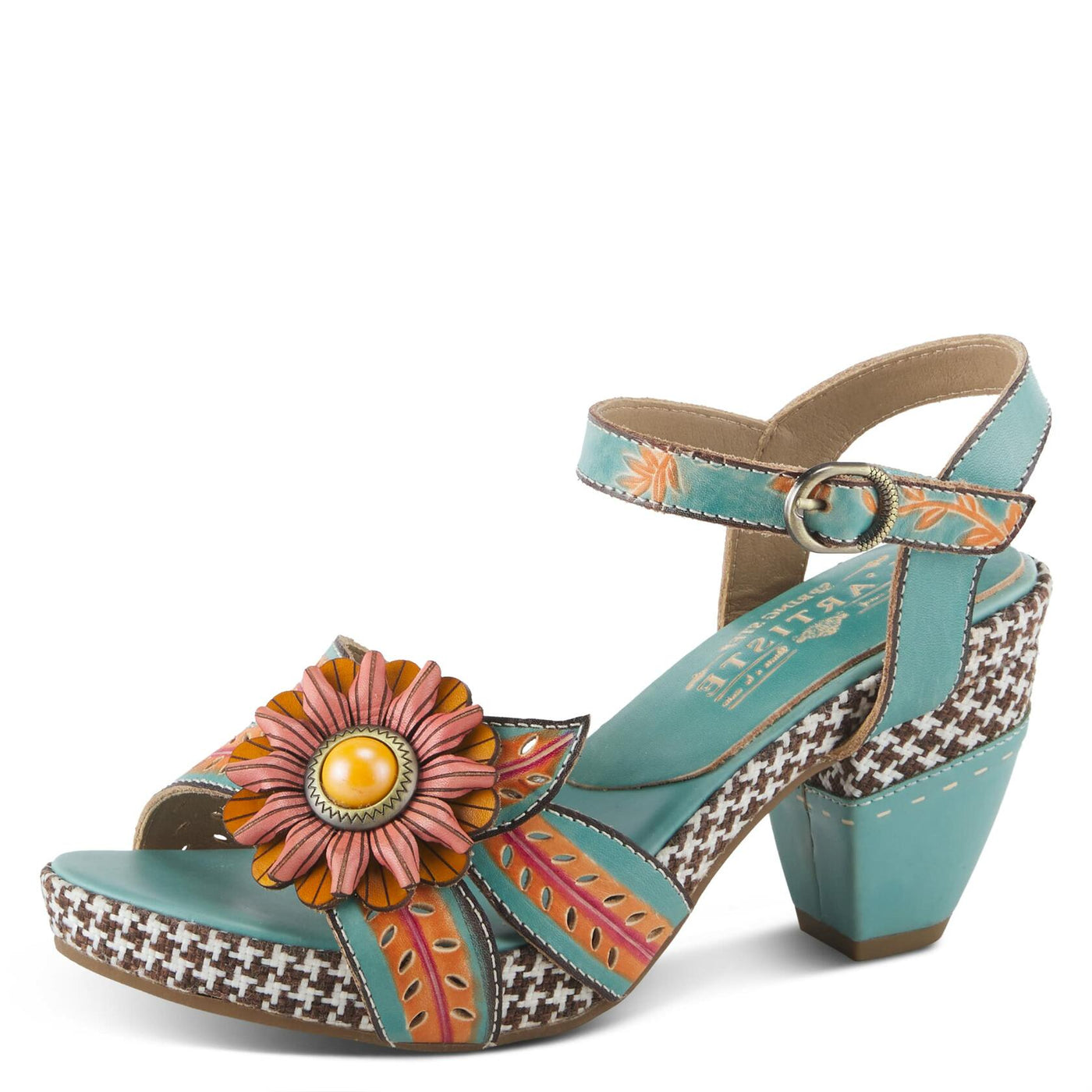 Spring Step L'Artiste Women's Astarr Ankle Strap High Heel Sandal Sky Blue Multi EU 36 / US 5.5-6