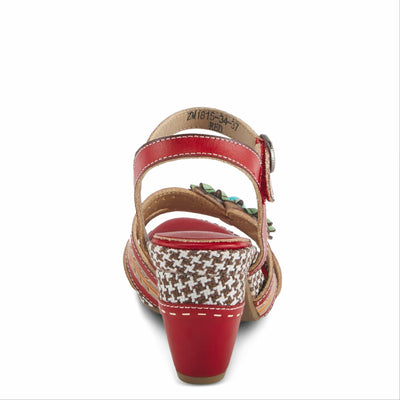 Spring Step L'Artiste Women's Astarr Ankle Strap High Heel Sandal Red Multi EU 36 / US 5.5-6