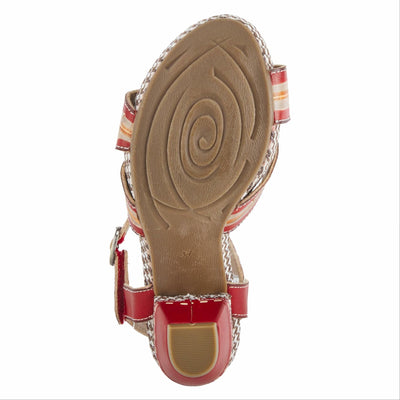 Spring Step L'Artiste Women's Astarr Ankle Strap High Heel Sandal Red Multi EU 36 / US 5.5-6