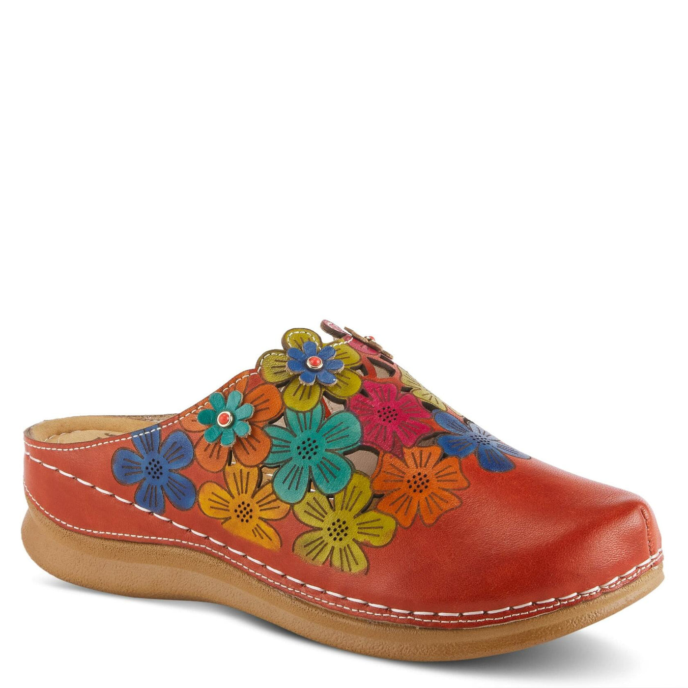 Spring Step L'Artiste Women's Augi Clog Red Multi EU 41 / US 9.5-10