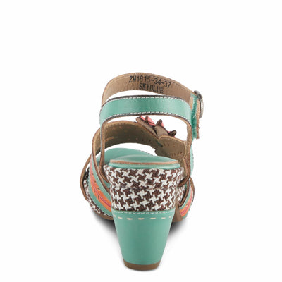 Spring Step L'Artiste Women's Astarr Ankle Strap High Heel Sandal Sky Blue Multi EU 36 / US 5.5-6