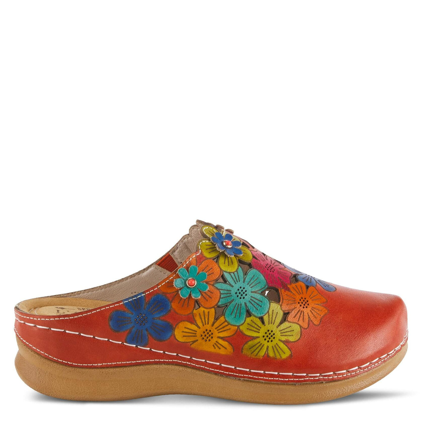 Spring Step L'Artiste Women's Augi Clog Red Multi EU 41 / US 9.5-10