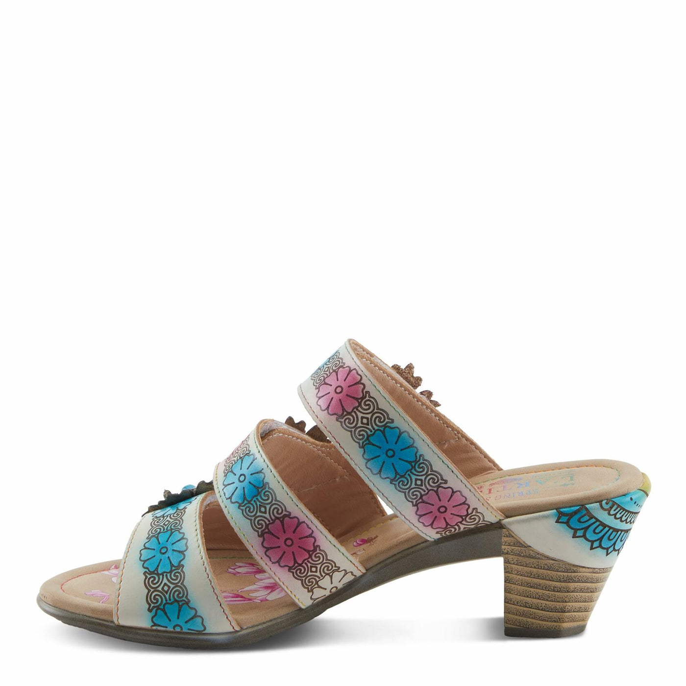 L'Artiste by Spring Step Women's Alexi Sandal, White Multi, 10.5-11