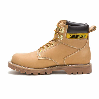 CAT Men's Second Shift Soft Toe Work Boot, Honey, 9