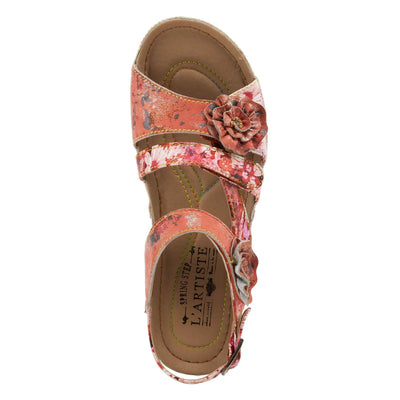 Spring Step L'Artiste Women's Joelina-Dazi Ankle Strap Sandal Red Multi EU 38 / US 7.5-8