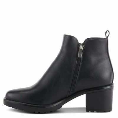 PATRIZIA Irie Almond Toe Burnished Knee High Ankle Boots for Women | Women's Shoes with Functional Outside Zipper Closure and Toggle Black EU 38 / US 7.5-8