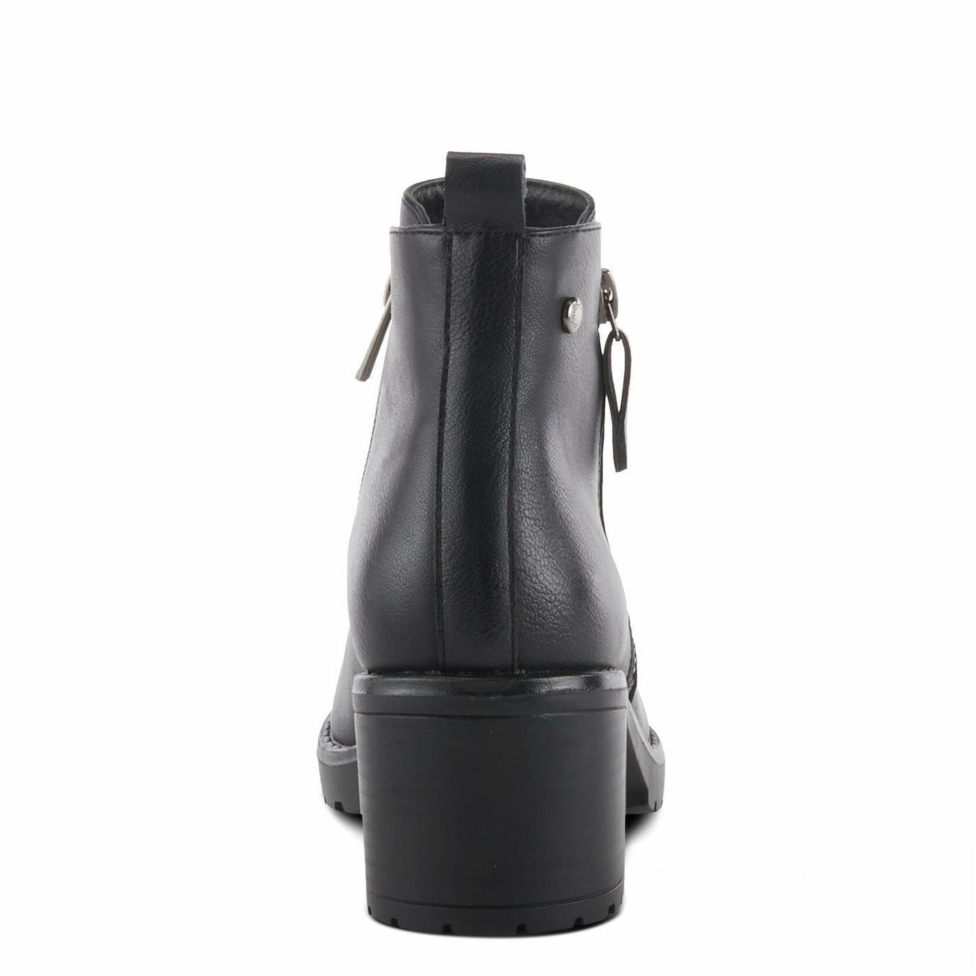 PATRIZIA Irie Almond Toe Burnished Knee High Ankle Boots for Women | Women's Shoes with Functional Outside Zipper Closure and Toggle Black EU 38 / US 7.5-8