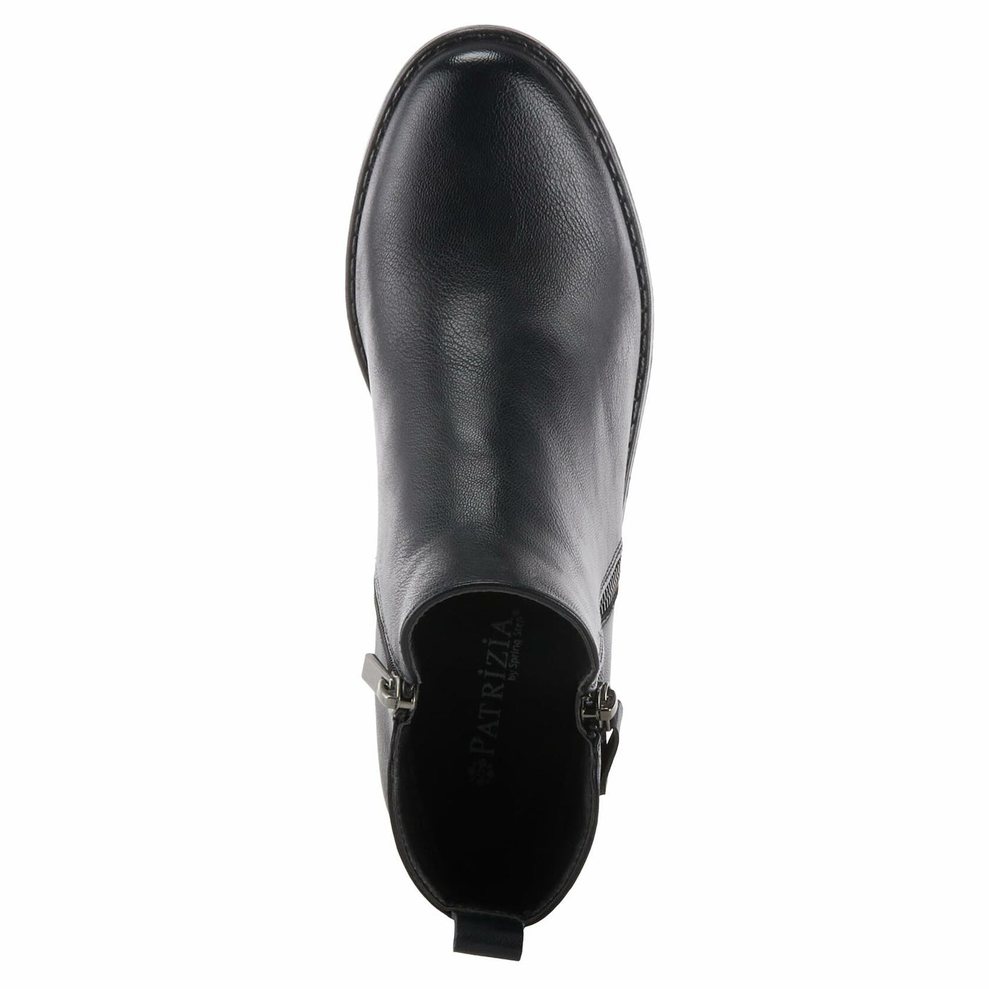 PATRIZIA Irie Almond Toe Burnished Knee High Ankle Boots for Women | Women's Shoes with Functional Outside Zipper Closure and Toggle Black EU 38 / US 7.5-8