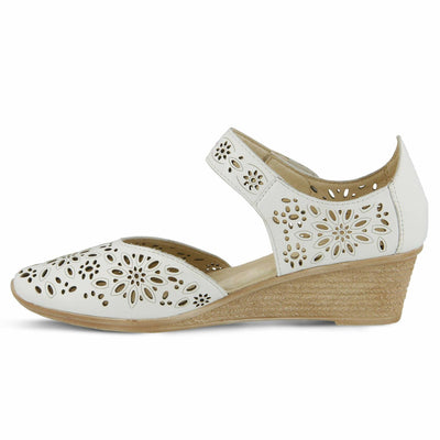 Spring Step Women's Nougat Wedge Sandal, White, 39 EU/8.5 M US
