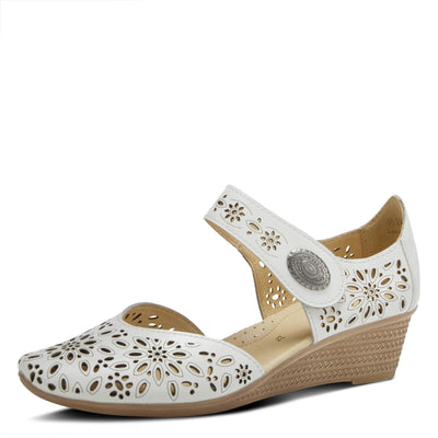 Spring Step Women's Nougat Wedge Sandal, White, 39 EU/8.5 M US