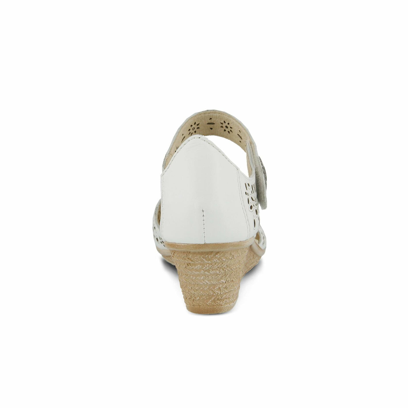 Spring Step Women's Nougat Wedge Sandal, White, 39 EU/8.5 M US